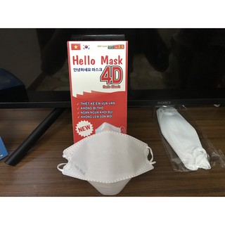 Khẩu trang kháng khuẩn 4d hello mask hộp 10 cái