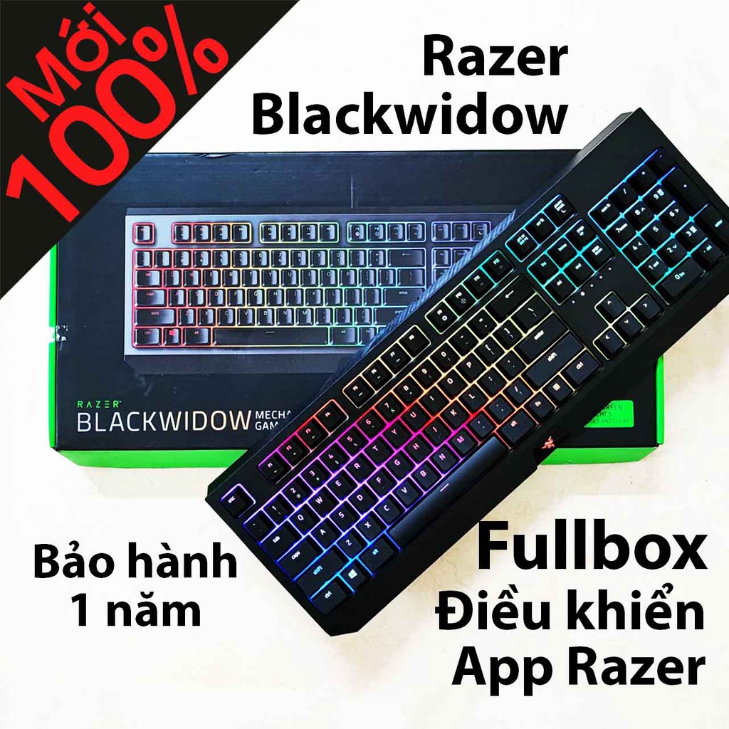 CHÍNH HÃNG RAZER - Bàn phím cơ game Razer Blackwidow Green Switch Chính hãng giá rẻ