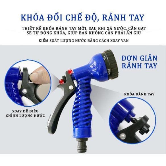 Vòi xịt dãn nở 15m thông minh có các chế độ nước từ nhẹ đến mạnh