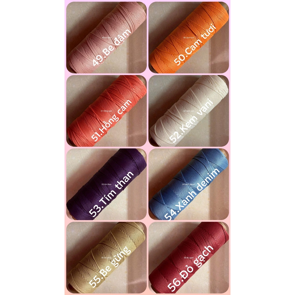 Sợi Dệt Trơn 2mm (Mã 51-68)