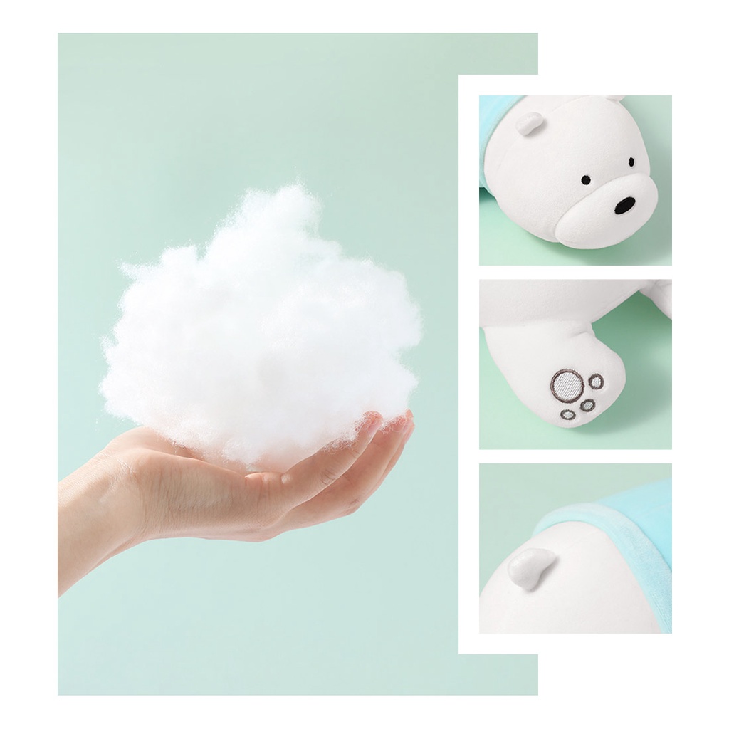 Gấu bông Miniso x We Bare Bears tư thế nằm sấp đáng yêu