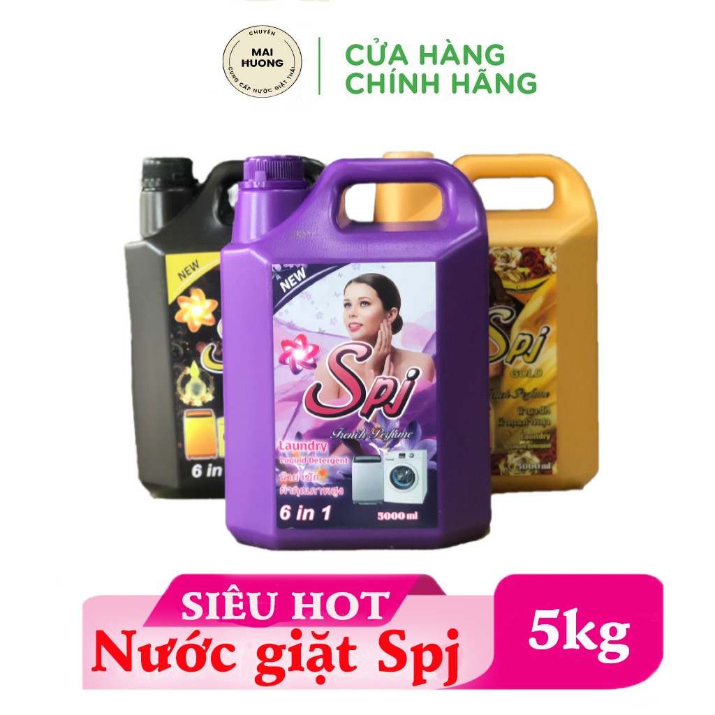 Nước Giặt Xả SPJ 6 In 1 Thái Lan can 5000ml