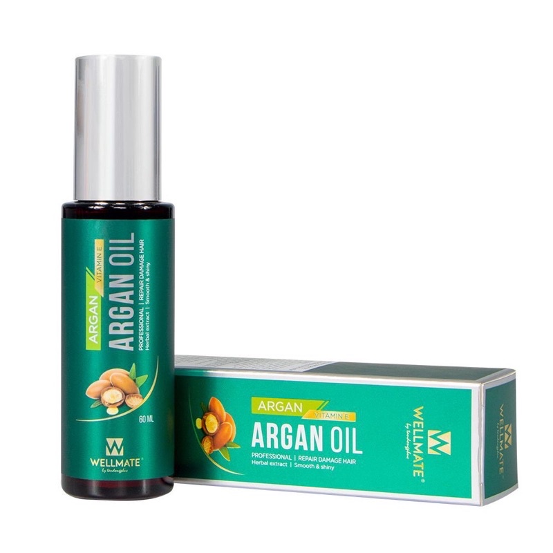 Tinh Dầu Phục Hồi Tóc Hư Tổn Nặng Argan Oil Vitamin E Wellmate 60ml