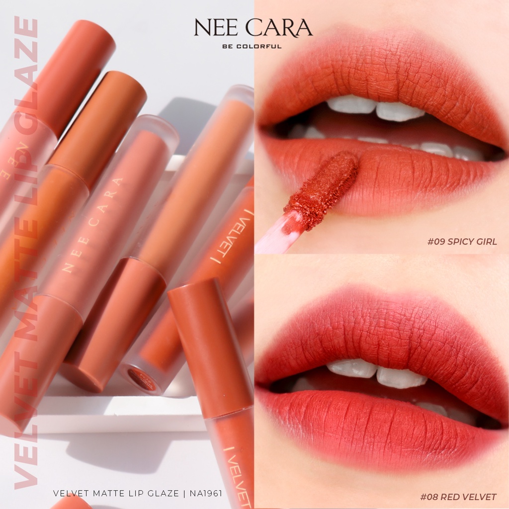 Son Lì Nee Cara Velvet Matte Lip Glaze Thái Lan NA1961 4g