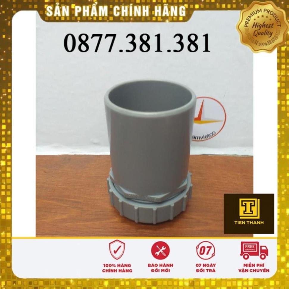 Bít xả ren ngoài Pvc phi 60 Bình Minh