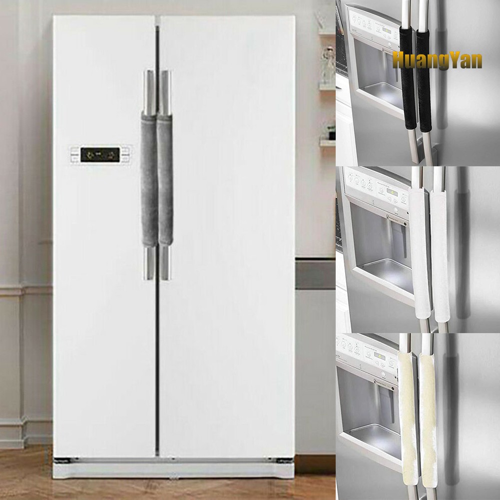 Set 2 Tấm Vải Nhung Bọc Tay Cầm Tủ Lạnh / Tủ Lạnh Tiện Dụng