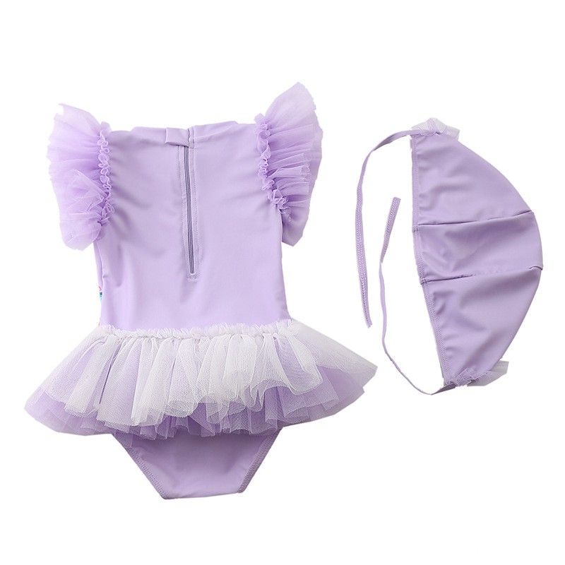 Bikini bé gái, bộ bơi liền thân bèo ren công chúa siêu yêu dành cho bé gái 10-23kg