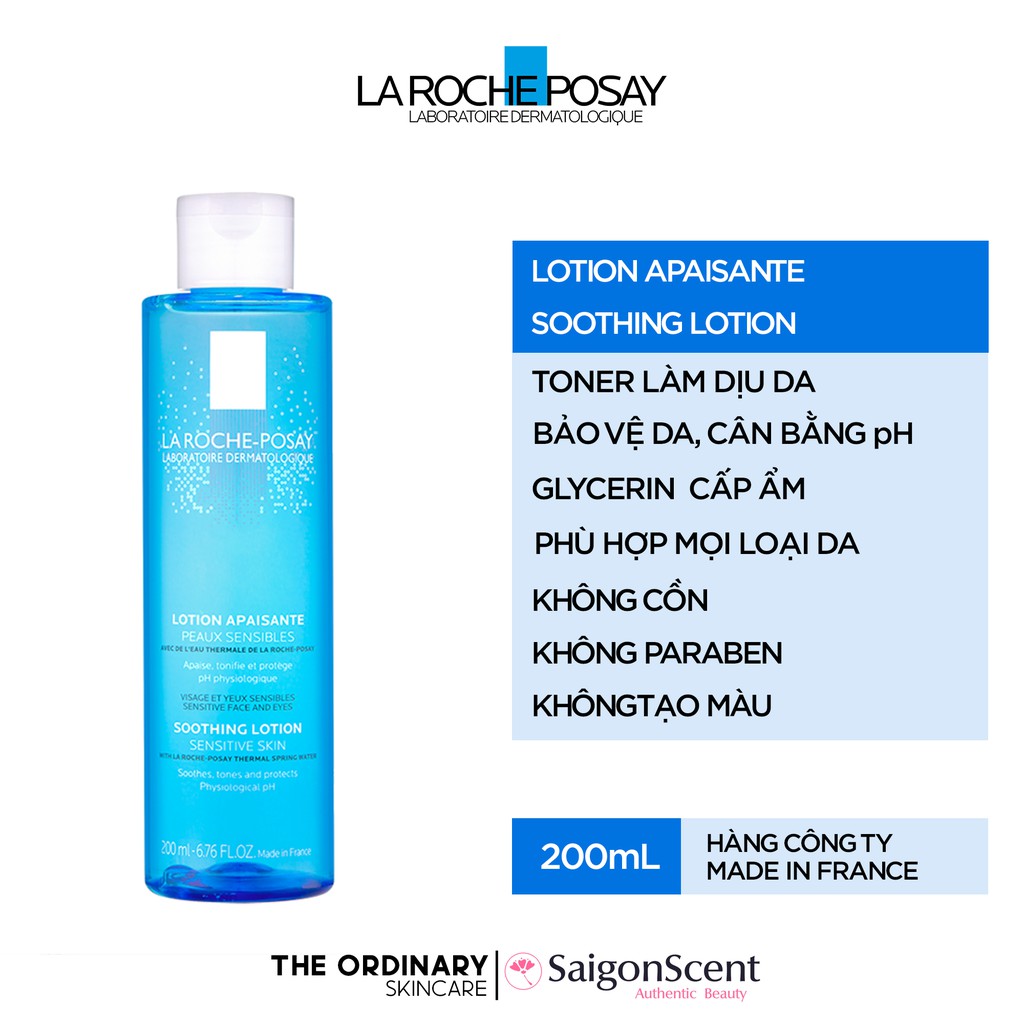 Nước cân bằng giàu khoáng La Roche Posay - Lotion Apaisante Soothong Lotion ( 200mL )