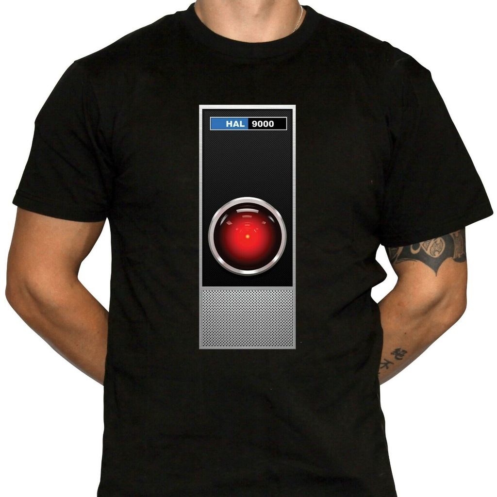Áo thun Hal 9000 2001 A Space Odyssey Fanart Minh họa Áo sơ mi 100% Cotton