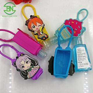 Cartoon Silicone Detachable Cover Portable Bath Baby Shower Hand Sanitizer Bottle Cartoon Free Hand Washing Liquid Silicone Sleeve Perfume Bottle Set Creative Daily Necessities Lipstick Set.