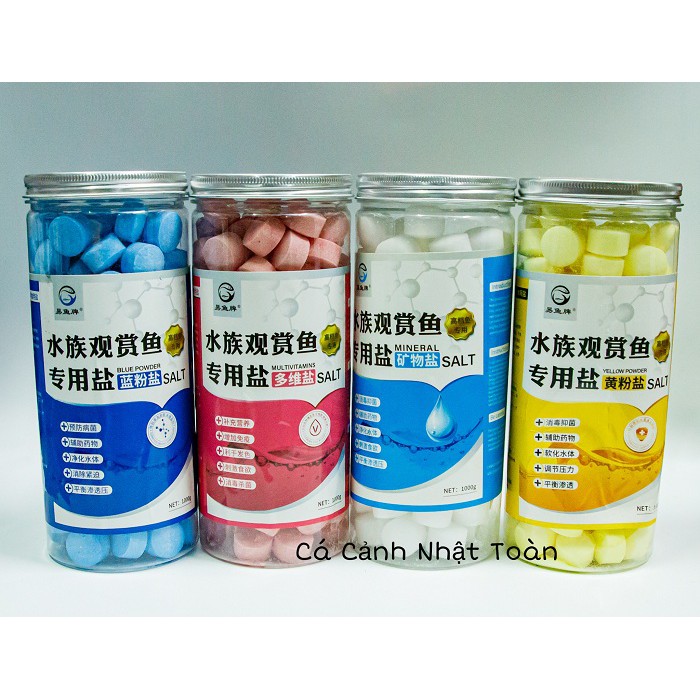 MUỐI KHOÁNG VIÊN NÉN CHO BỂ CÁ CẢNH ĐỦ MÀU