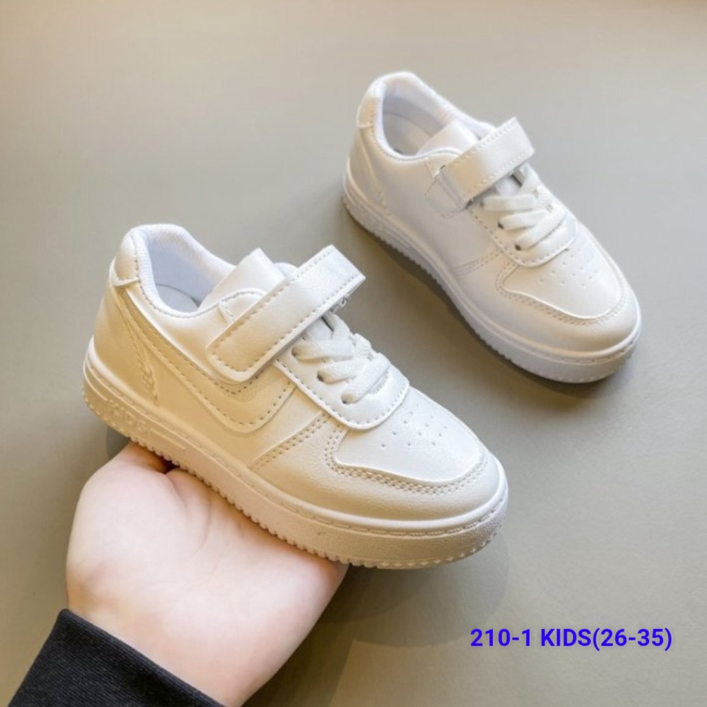 Giày thể thao trẻ em 26-35❤️FREESHIP❤️ Bata sneakers bé trai và bé gái đế bằng màu trắng full 210-1 KIDS