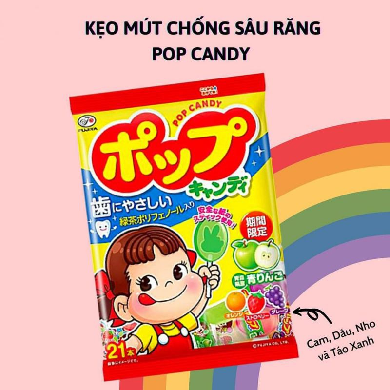 Kẹo mút PopCandy Nhật Bản chống sâu răng cho bé