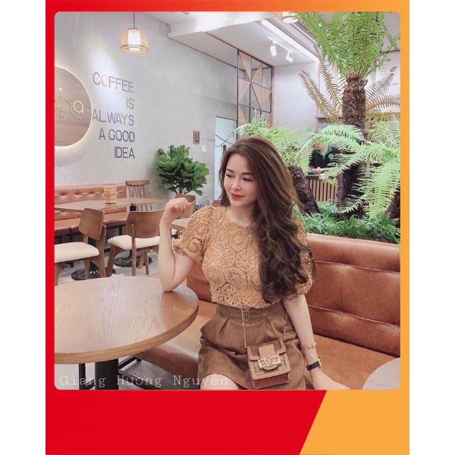 Áo ren quảng châu cộc tay thời trang owen