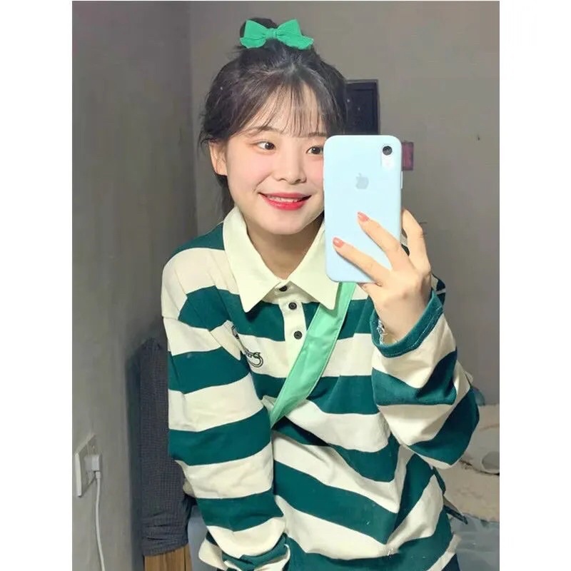 Áo Polo kẻ vằn unisex hot trend chất nỉ da cá( ảnh thật ở cuối)