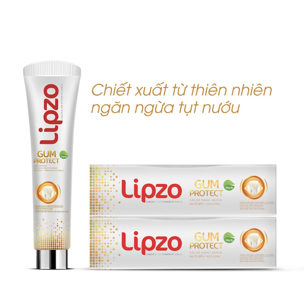 Kem đánh răng LIPZO shiny clean &amp; Herb Gum Protect 95g
