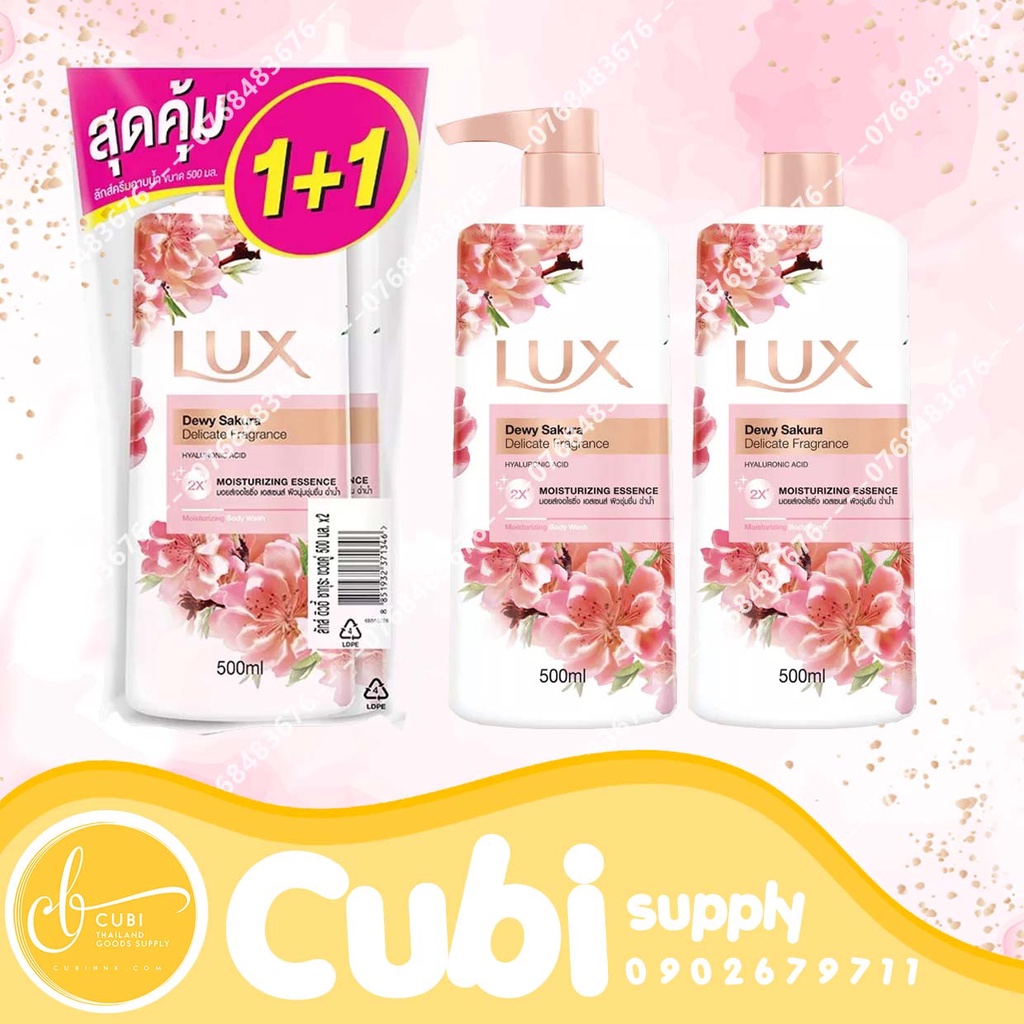 Bộ Sữa Tắm Lux Kèm Chai Refill Thái Lan - 450mlx2
