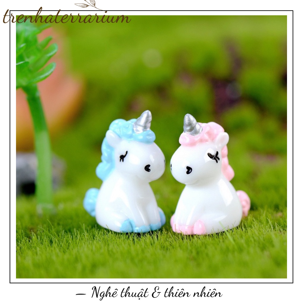 Tiểu cảnh kỳ lân nhỏ đáng yêu tràn trí vi cảnh, terrarium