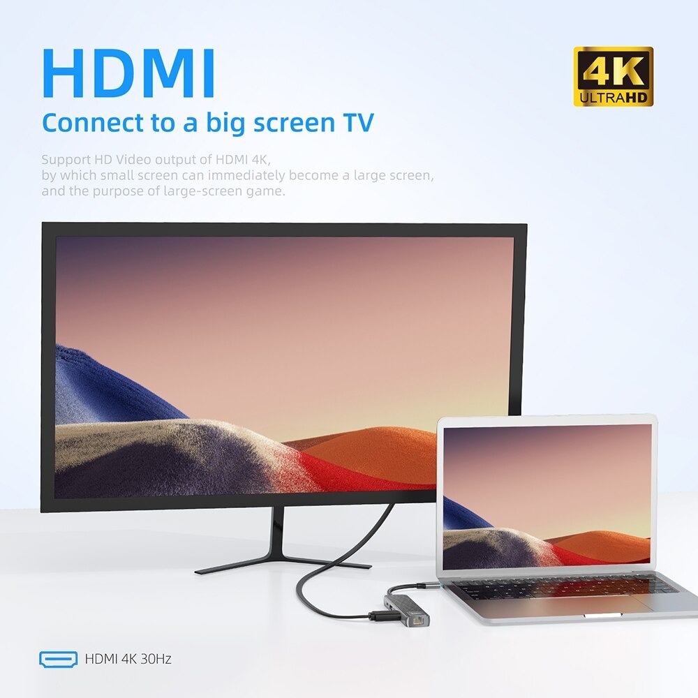 HUB USB-C RA HDMI – LAN – USB 3.0 HOCO HB23