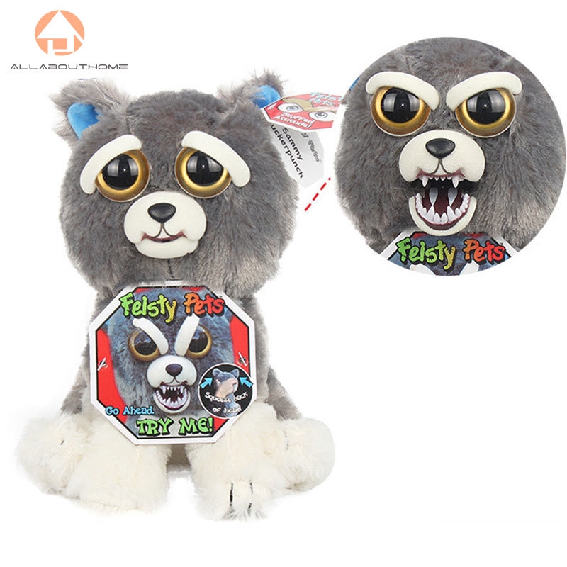 ABH❤Feisty Pets Change Face Naughty Adorable Plush Stuffed Little Toy Christmas Gift Children