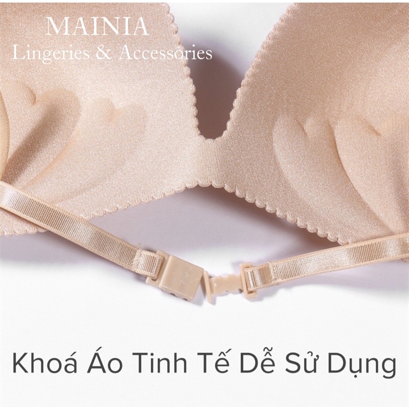 Áo Lót Bra Tim Đúc Su Trơn Nâng Ngực Không Gọng ĐỆM Mỏng Dây Mảnh Cài Sau Freesize Hot Hít Dễ Thương Sexy Mainia Shop