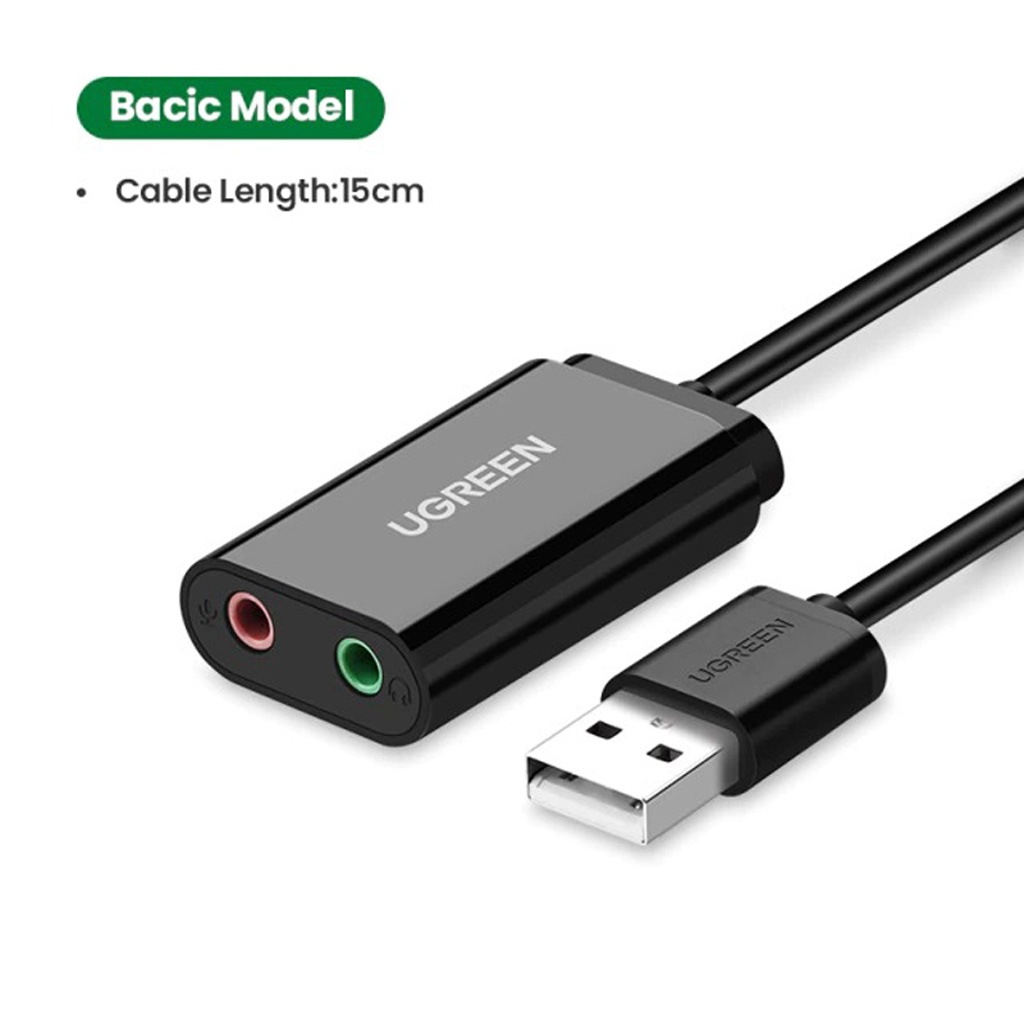 Cáp Chuyển USB Ra 2 Cổng Microphone Và Âm Thanh 3.5mm UGREEN US205 Cao Cấp