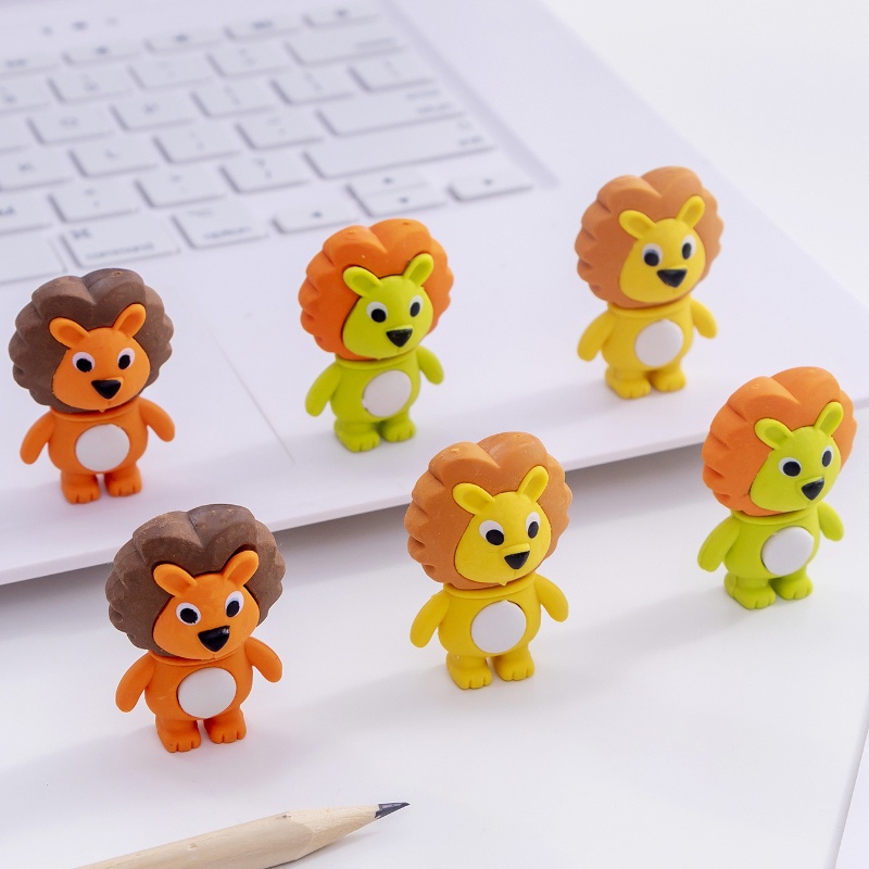 1 Cục Tẩy Hình Sư Tử 3D Màu Sắc Ngẫu Nhiên