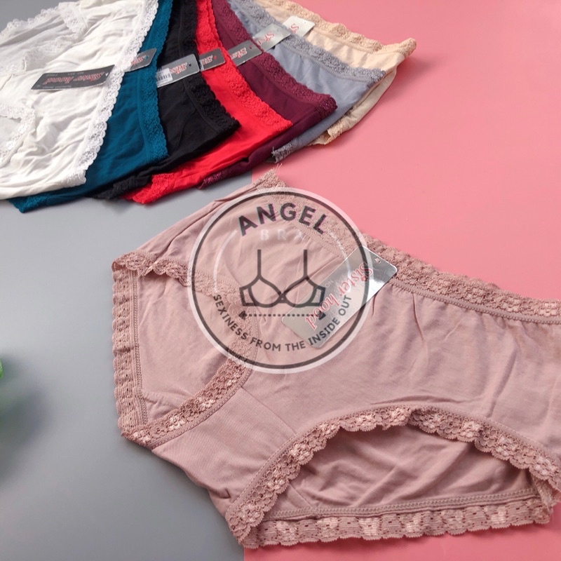 Quần lót nữ cotton, chip viền ren dành cho vòng 3 nhỏ Thái Lan Sister Hood 551 - angel.bra