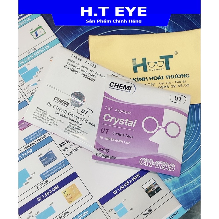 Tròng Kính Mỏng 1.67 Chemi