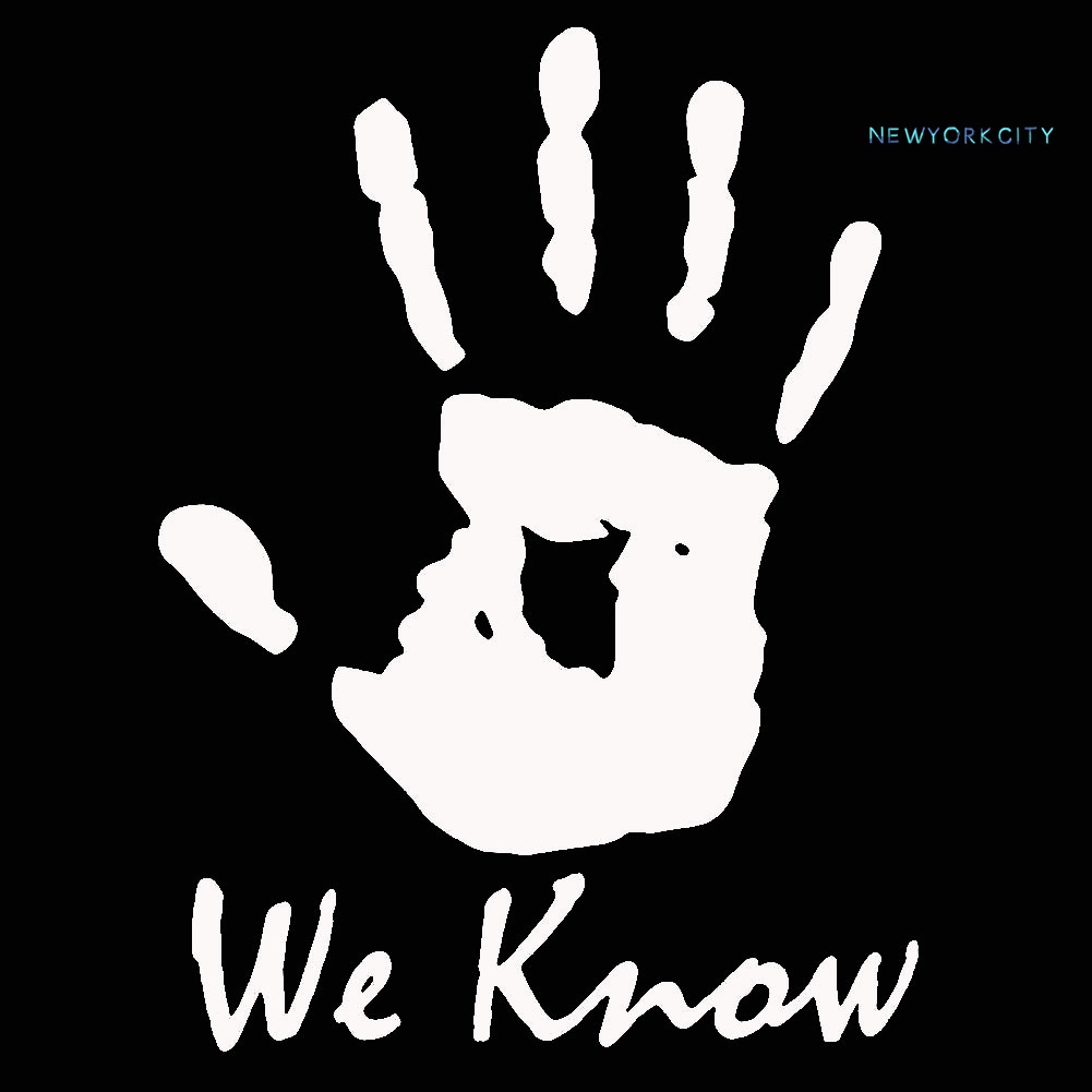 Miếng Dán Phản Quang Họa Tiết We Know Hand Palm Trang Trí Xe Hơi Laptop Phong Cách Giáng Sinh