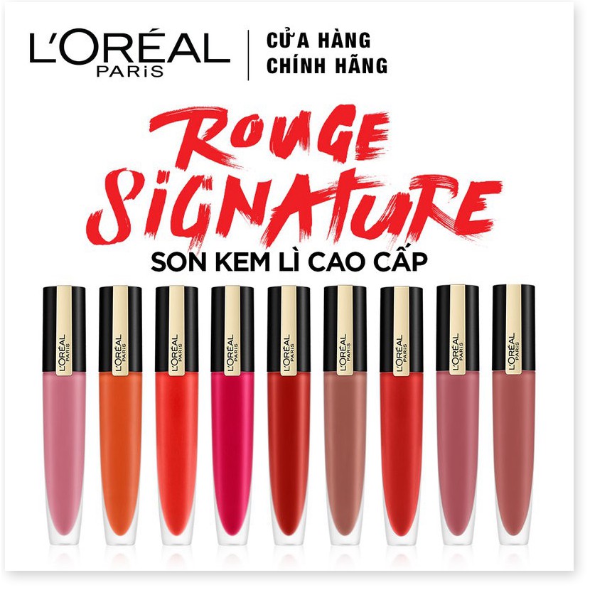 [Mã giảm mỹ phẩm chính hãng] Son Kem Lì L'Oreal Rouge Signature 7ml