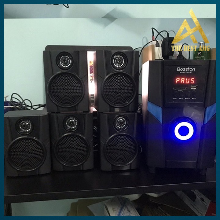 Loa Máy Tính Để Bàn Công Suất Lớn Có Bluetooth LED RGB 5.1 BOSSTON T3800 Loa Vi Tính Nghe Nhạc Laptop Pc Gaming