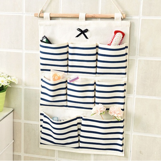 Túi Vải Đựng Đồ 8 Ngăn Treo Tường Có Thể Xếp Gọn