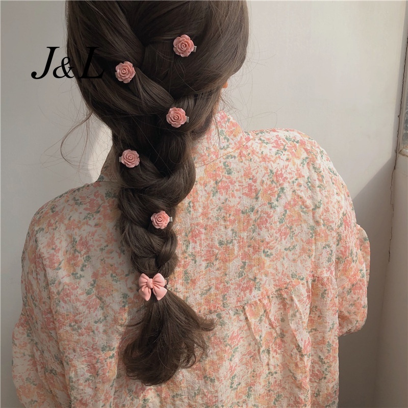 Kẹp TóC HìNh Nơ TráI Tim ĐíNh Kim Cương Giả ThờI Trang Cho Nữ