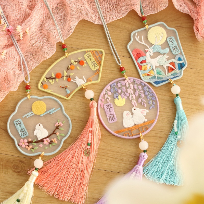 Thêu Handmade/Gói nguyên liệu thêu hai mặt trong suốt, mới, tranh thêu hai mặt, tranh thêu Su, món quà cho bạn bè