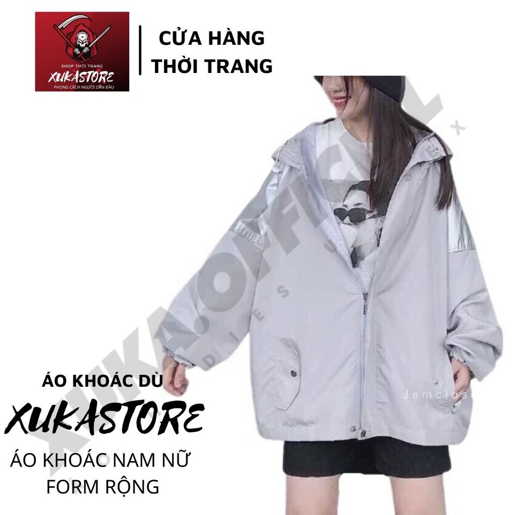 Áo khoác dù Phảng Quang dành cho nam nữ cho cặp đôi Có mũ, unisex Form rộng có 4 Màu Ulzzang XUKA SHOP