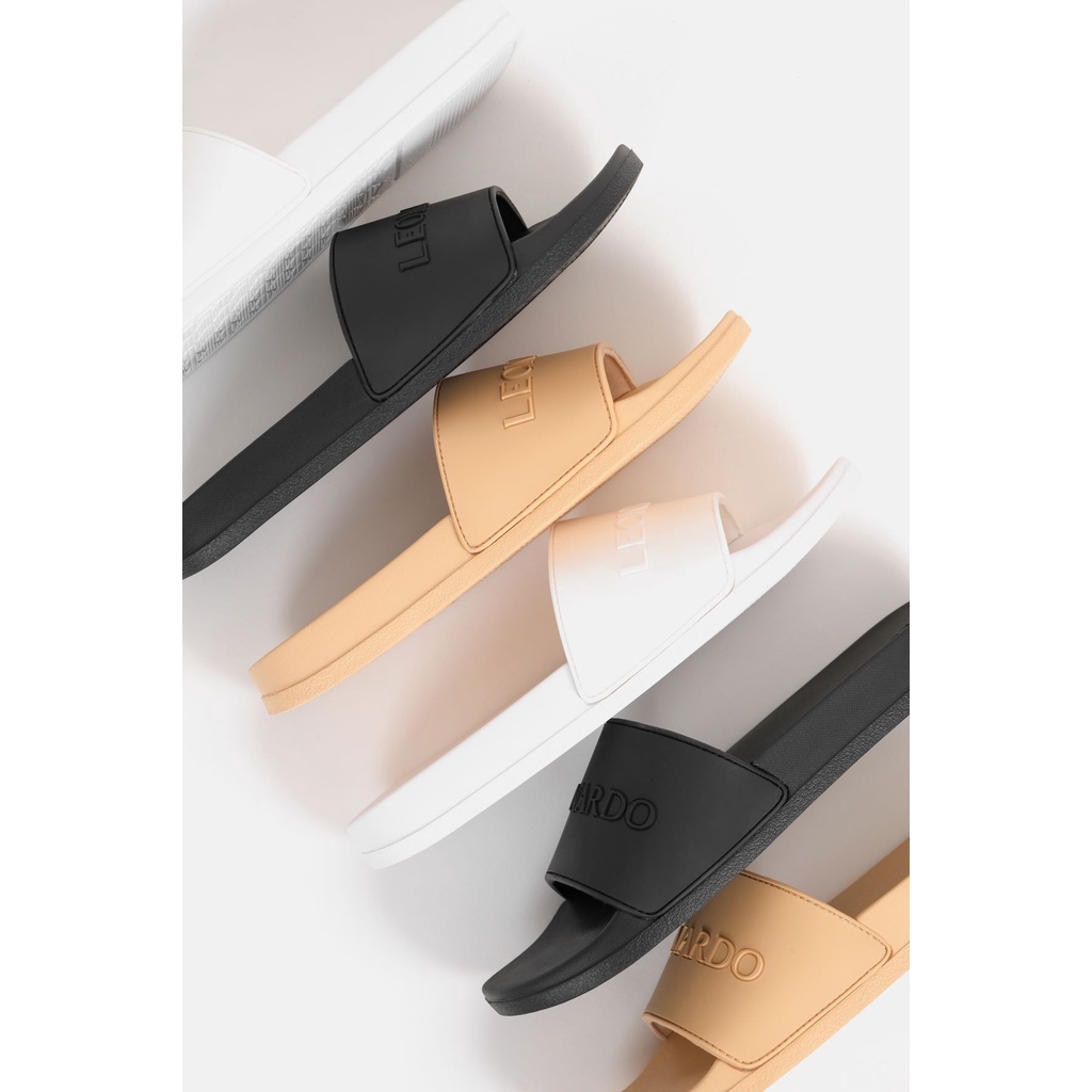 Dép Quai Ngang Nam Nữ Leonardo - Leo Rubber Slides Sandal - Đế Cao Su Cao Cấp