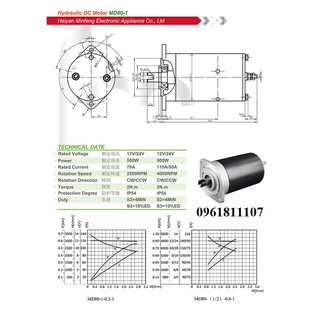 Motor 24V 800W độ kèn hơi