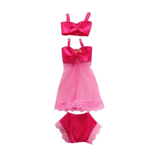 Set đồ ngủ ren dễ thương cho búp bê 30cm – nhiều màu xinh xắn - màu ngẫu nhiên