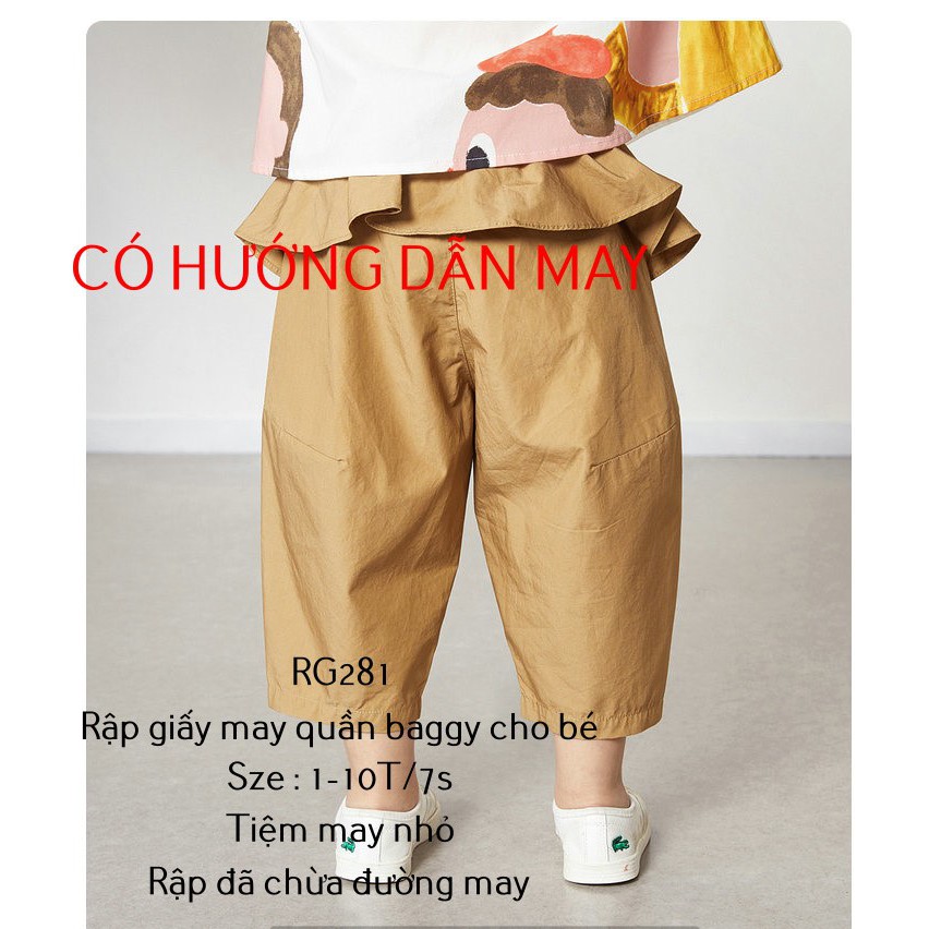 RG281_Rập giấy may quần baggy cho bé