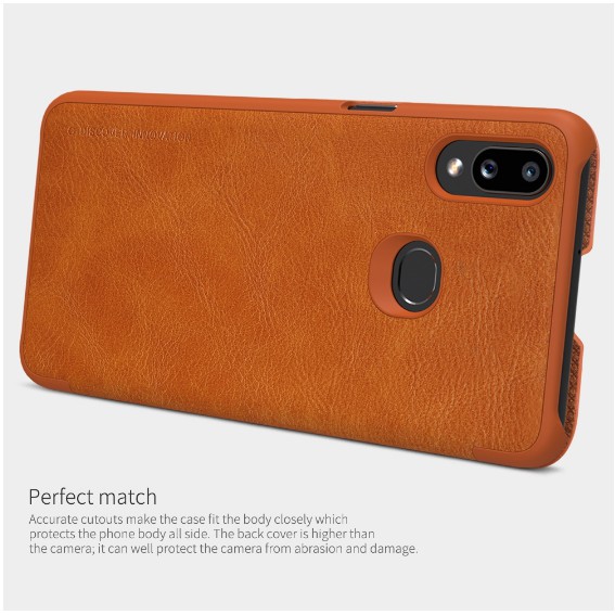 Bao da Cho Galaxy A10S 2019 Hiệu Nillkin Qin Leather Chính Hãng