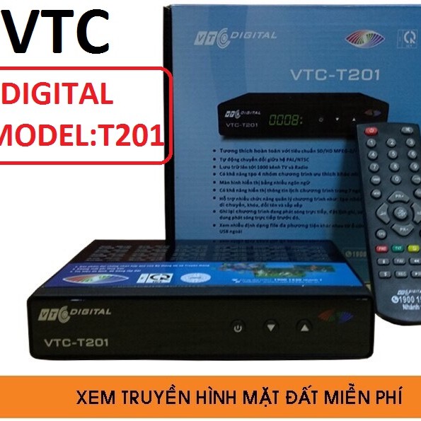 Đầu thu kỹ thuật số,đầu thu mặt đất VTC T201 HD - Thiết bị số VTC 201