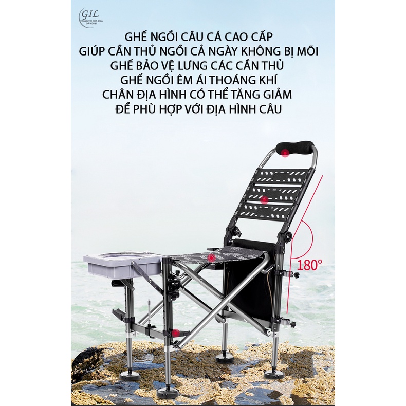 Ghế ngồi câu cá địa hình đa năng 07