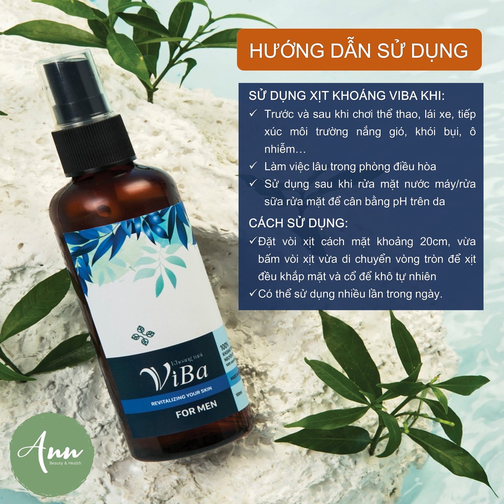 Combo 03 Xịt khoáng Nam ViBa FOR MEN 100ml cấp ẩm, kiềm dầu, làm dịu da sau khi chơi thể thao, lái xe – Đại lý Annshop | BigBuy360 - bigbuy360.vn