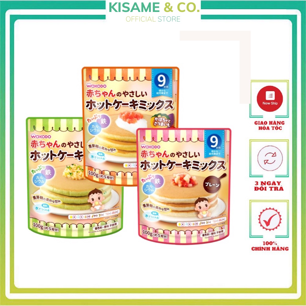 Bột làm bánh Pancake Wakodo Nhật Bản cho bé ăn dặm