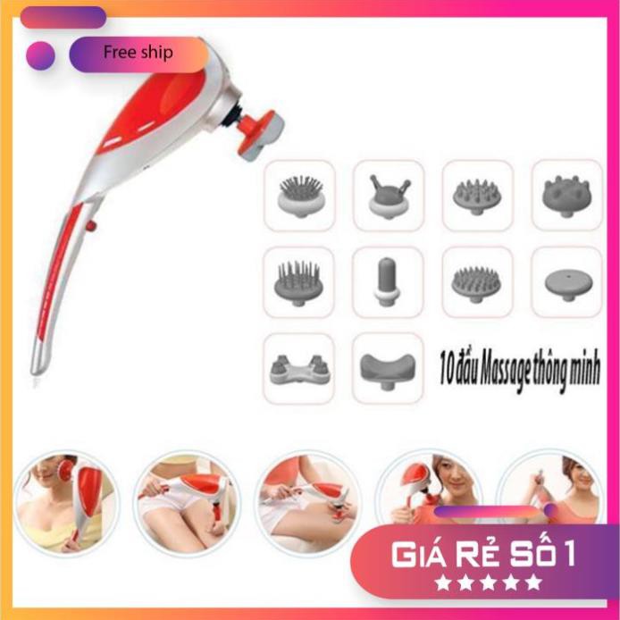 [FreeShip – Hàng Cao Cấp] Máy massage cầm tay 10 đầu King Massager cao cấp