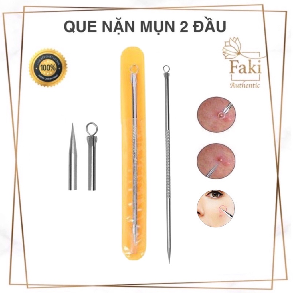 Cây nặn mụn Ance Control 2 đầu - que nặn mụn đầu đen, mụn cám | Faki Authentic