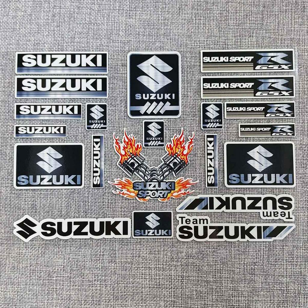 Nhãn dán dạ quang trang trí làm đẹp cho xe mô tô Suzuki