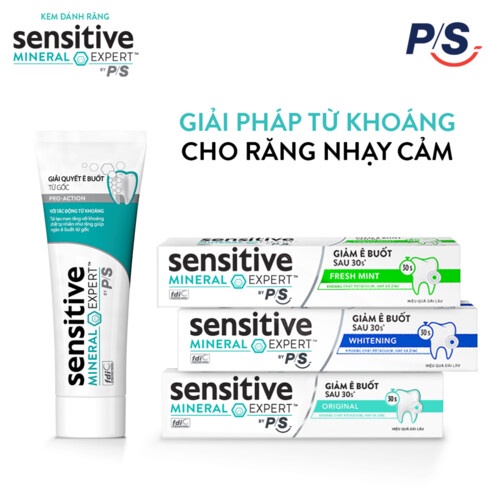 Bộ 2 Kem Đánh Răng P/S Chống Ê Buốt Sensitive Mineral Expert Pro-Action Sensitivity Treatment 105G/hộp