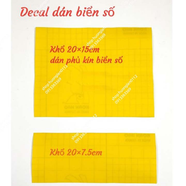 Tem Decal dán biển số xe máy tặng kèm tem cờ nhựa chữ nổi 5x8 cm